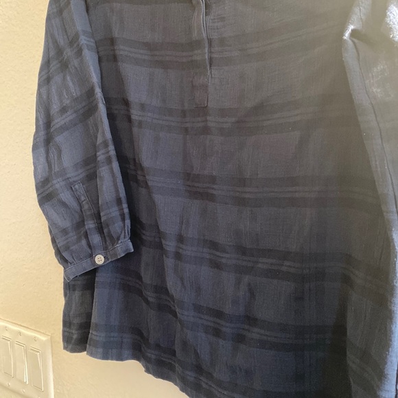 Ann Taylor Loft Petite Med Navy Blue Blouse - Picture 2 of 7